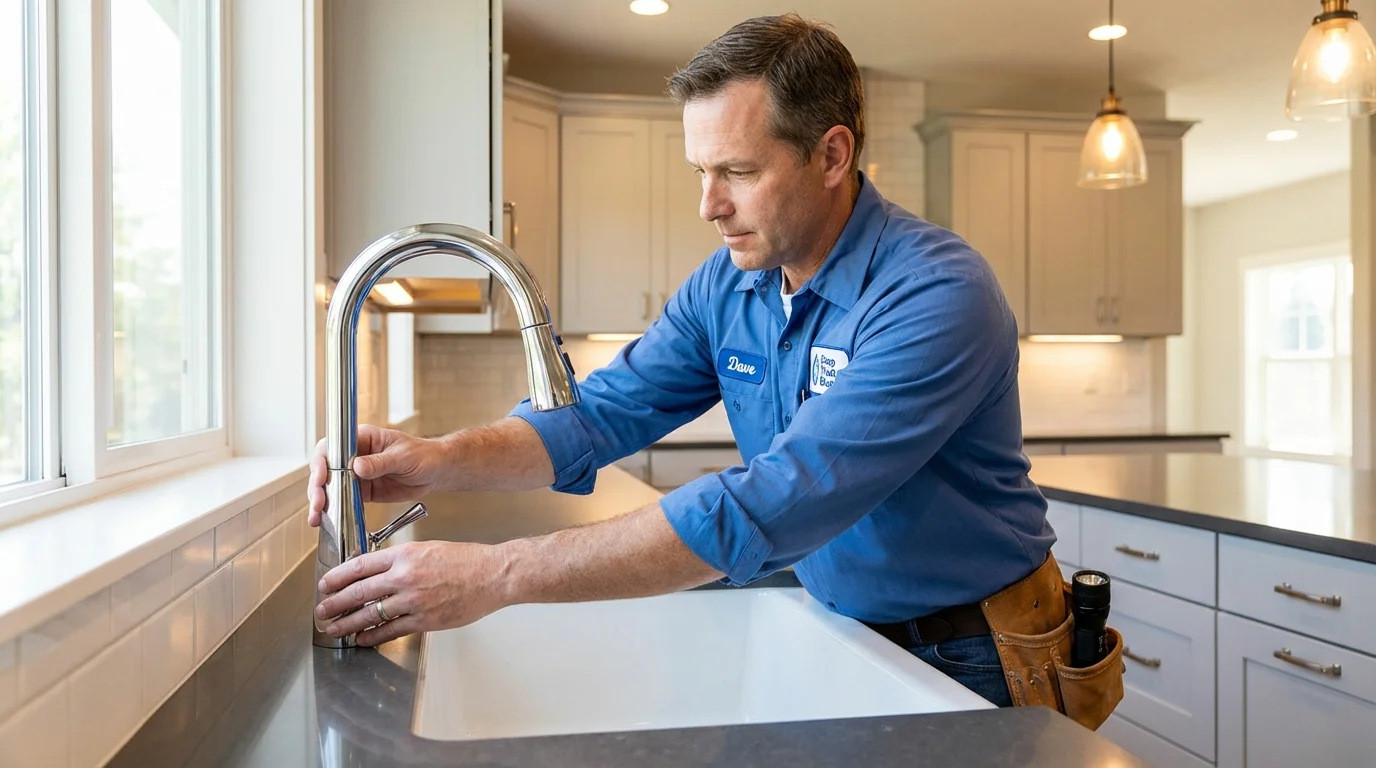 Kitchen faucet installation by Johns Plumbing LLC in New Orleans