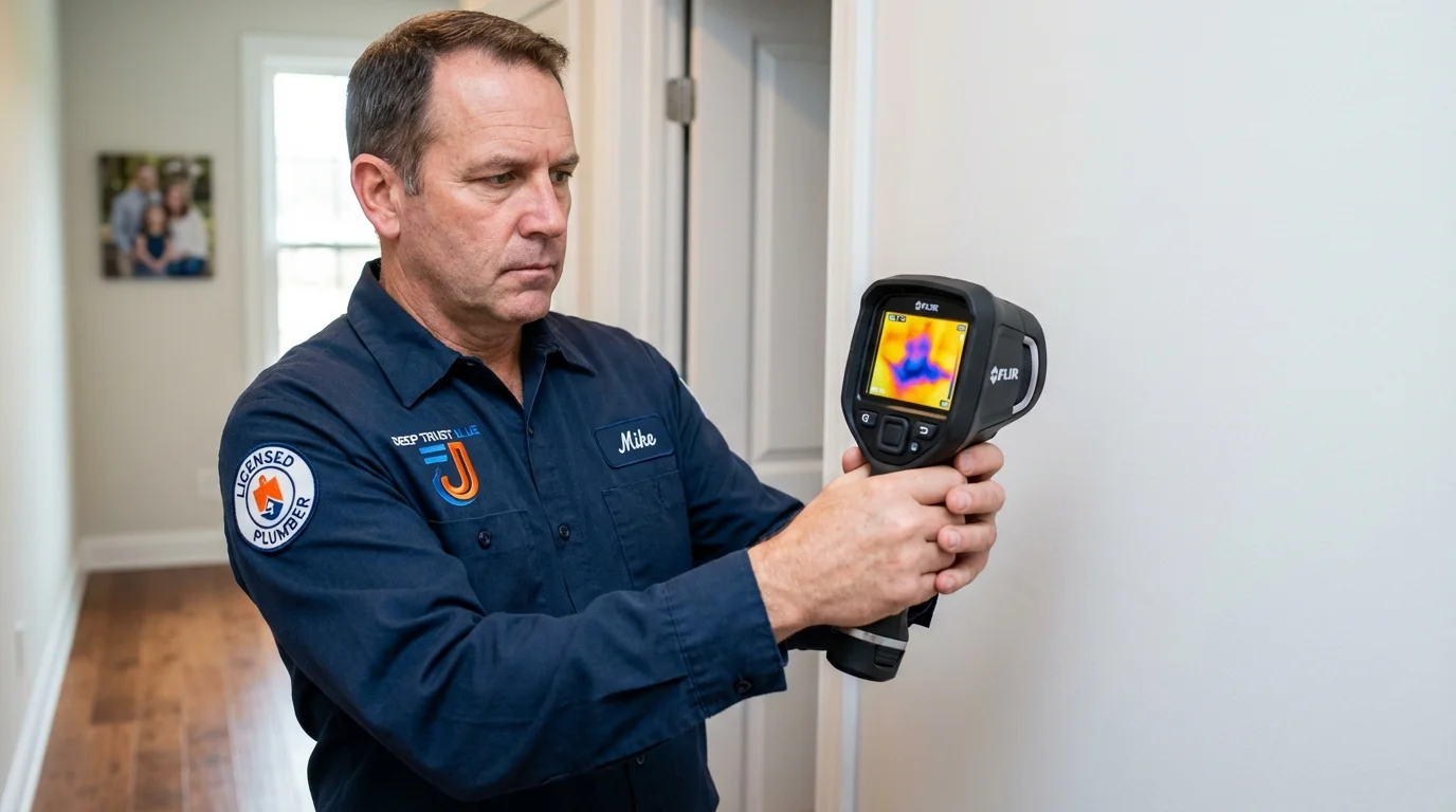 Thermal imaging leak detection by Johns Plumbing LLC in New Orleans